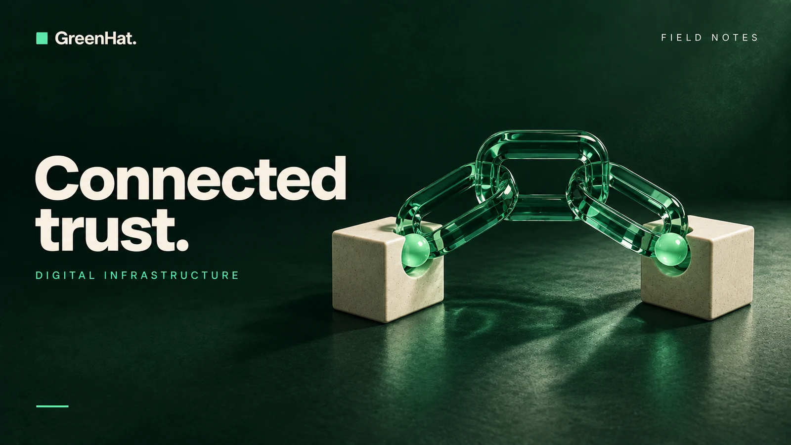 GreenHat editorial cover: Connected trust across cybersecurity and blockchain