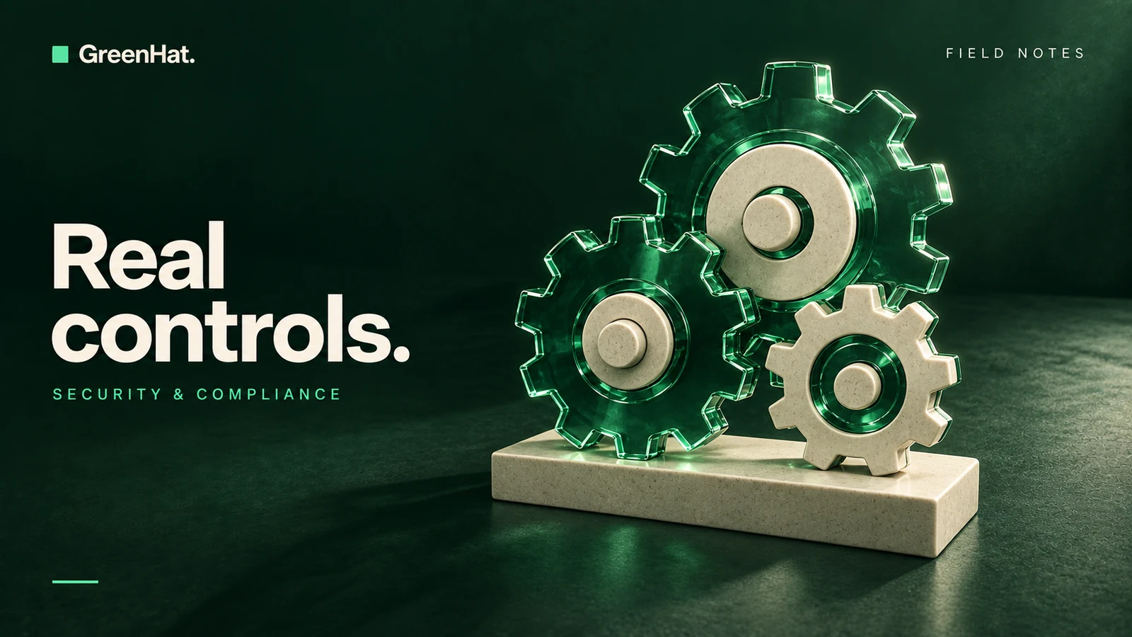 GreenHat editorial cover: Security compliance built on real controls
